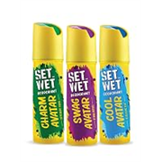 Set Wet Cool, Charm & Swag Avatar Deodorant & Body Spray Perfume For Men,Pack of 3,180 ml Each