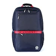 Gear LOGI-Q 27L Medium Water Resistant 5 Compartment Laptop Backpack/Backpack/Office Bag with Trolley Sleeve for Men/Women (Navy-Red)