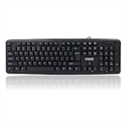 GEONIX Wired Computer Keyboard – Basic Black Keyboard – with 1.5 Metre USB-A Cable, 104-keys, Foldable Stands – Compatible for Windows, PC, Laptop – 1 Yr Mfg Warranty