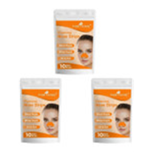 Park Daniel Set Of 3 Blackhead Remover Cleansing Charcoal Nose Strips- 10 Strips Each