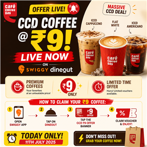 CCD Coffee for Just ₹9 on Swiggy Dineout – LIVE Now!