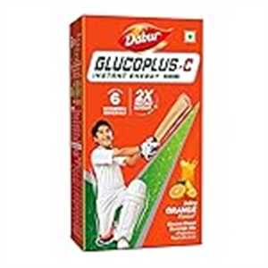 Dabur Glucoplus C Instant Powder Energy Glucose (Orange Flavour) – 1kg | Replenishes Energy with 6 Added Vitamins and Minerals | 20% More Glucose In Every Sip | Vitamin C and Zinc Helps Boost Immunity | Calcium, Phosphorus and Vitamin K Support Bone Health.