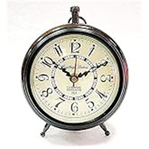 Handmade Antique Wooden Table Top Clock Desk Clock – Unique Priced Antique Style Roman Number Home & Office Study Living Room Decoration Gift Item (Brown)