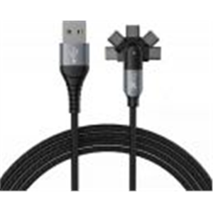 boAt 2-in-1 Cable 3 A 1.5 m Micro-Axis (Compatible with Mobile, Laptop, Tablet, Black, Grey)