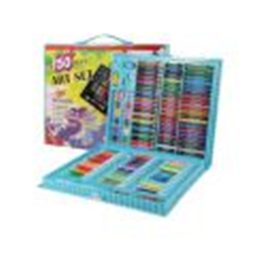 KARP Children Deluxe Art Drawing Crayon Color Set (150Pcs -Blue)