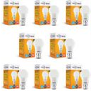 Wipro 10 W Standard B22 LED Bulb (White, Pack of 8)