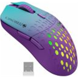 ZEBRONICS Marine Wireless Ambidextrous Optical Mouse Rechargable, 3200DPI, 6 Buttons (USB 2.0, Purple)