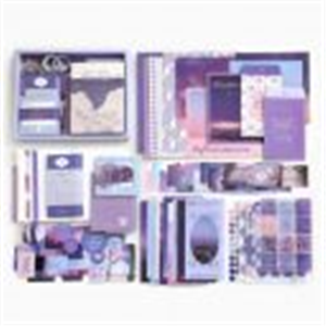 Peculiar Junk Journal & Scrapbook Kit With Purple A6 Notebook, Stickers, DIY Set Theme, Scrapbook Kit (DIY)
