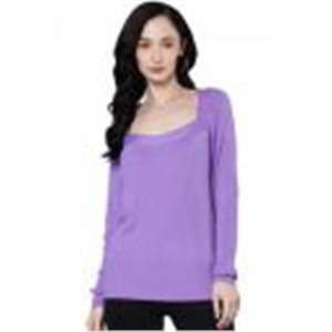 Sassafras Women Rib Square Neck Full Sleeves Sweater