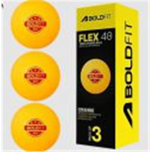 Boldfit Flex 40+ Table Tennis Balls - Orange, 3 pcs