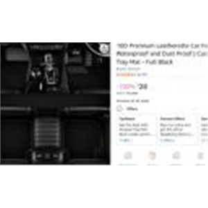 10D Premium Leatherette Car Foot Mat for Heal pad100% Waterproof and Dust Proof | Custom Fitted 10D Car Floor Tray Mat - Full Black