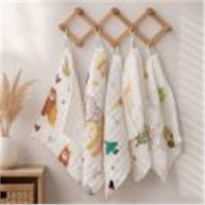 Baby Muslin Wash Cloth Pack of 5, 6 Layer 100% Cotton Muslin Baby Wash Cloth 25 x 25 cm, Ultra Soft Newborn Face Towel, Burp Cloth, Feeding Cloth, Reusable Baby Wipes for Infants (Review)