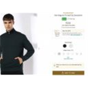 TEAMSPIRIT Men Regular Fit Half-Zip Sweatshirt