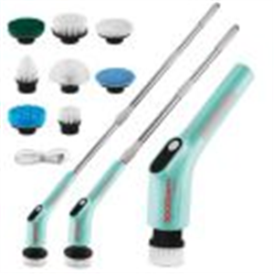 Spotzero By Milton 8-in-1 Electric Spin Scrubber I 400 RPM I 90 Mins Work Time I IPX6 Rated I Water Proof Cordless Cleaning Brush I 8 Replacement Head I Dual Speed I Adjustable & Detachable Handle