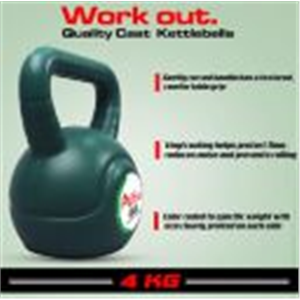 ARTINO 4Kg Kettlebell for Cardio Training Home& Gym Fitness Workout Bodybuilding Weight Green Kettlebell