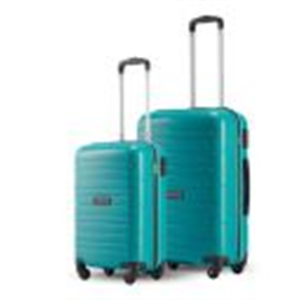 SNITCH Loop 2Pc Set Teal Polypropylene Hard Travel Suitcase - Trolley Bag