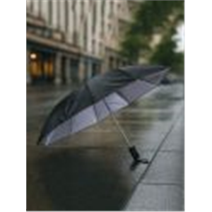 Steve & Anderson Black & Grey Automatic 2 Fold Umbrella