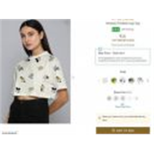 ATTIRE EMPIRE Women Printed Crop Top