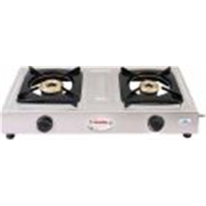 SURYAVIVA 2Burner Neo Steel 2B Cast Iron Burner steel Gas Stove