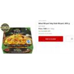 Bigbasket : Wow! Biryani Veg Dum Biryani, 450 g