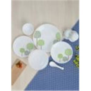 Larah by Borosil 34 Pieces Jupiter Series Opalware Microwave & Dishwasher Safe Dinner Set
