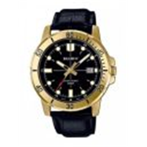 Killer Men Dial & Leather Wrap Around Analogue Watch Timewear 7007 Golden Black Edition