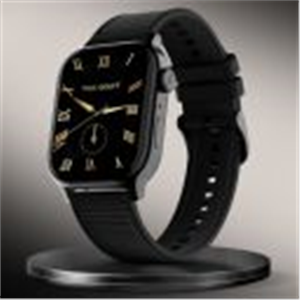 Fire-Boltt Rise Force 1.85 BT Calling Crown Smartwatch (Midnight Black Strap, Free Size)
