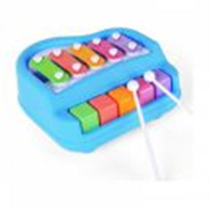 ARIZON 2-in-1 Baby Piano & Xylophone with 5 Vibrant Keys toy for Kids (Multicolor)