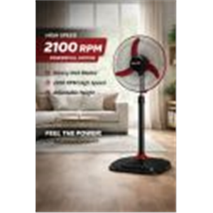 Kenstar Wind Speed Ultra MRN | Adjustable Height with 2 Year Warranty Ultra High Speed 400 mm Pedestal Fan (Maroon, Black)