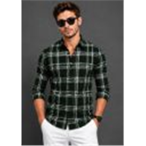 RadhiFaishon Men Slim Fit Checkered Spread Collar Formal Shirt