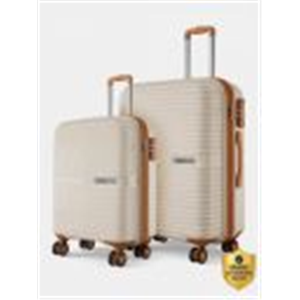 SAFARI Hard Body Set of 2 Luggage 8 Wheels - Eclipse Neo 55/66 4W Luxury Beige - Beige