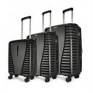 Aristocrat Airpro Set of 3 (Cabin+Medium+Large) Trolley Bags, Jet Black