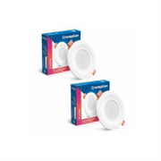 Crompton Star Lord JBNXT Junction Box Downlighter | 5W | Round | Blue | Pack of 2 | Junction Box | Cutout: 3 inch, 75 mm | For use in halls, bedroom, kitchens, office, stores