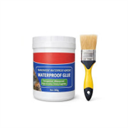 Crack Seal Glue 300gm with Brush Transparent Waterproof Resin Epoxy for Roof Leakage Crack Seal Agent Roof Water Leakage Solution Water Proof Glue for Waterproofing