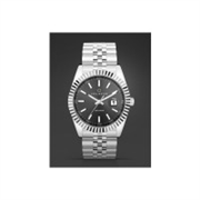 CARLINGTON Men Bracelet Style Straps Analogue Watch Exclusive 8811 Steel Black Gents [Coupon code: EXTRA4YOU]