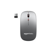 amazon basics 2.4GHz Wireless + Bluetooth 5.1 Mouse, Multi-Device Dual Mode Slim Rechargeable Silent Click Buttons Wireless Bluetooth Mouse, 3 Adjustable DPI