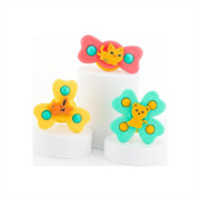 Storio Baby Products Bath Toys Suction Cup Spinner Toy | Set of 3 | for Baby Boys Girls | Pop up Waterproof Suction Cup Spinning Top Rotating Montessori Learning Toy (Coupon)