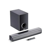 Mivi Fort H120 Soundbar - 120W Home Theatre Sound Bar, 2.1 Channel, 2 in-Built Speakers and 1 External Subwoofer, Multiple EQ & Input Modes, Made in India Sound bar for TV
