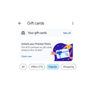 Google Pay : Get 40% Cashback Upto Rs.100 On Gift Card..