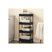 Shopixo Slim 4-Layer Rolling Storage Rack Kitchen Stora..