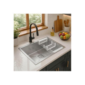 ARQUIN Kitchen Sink 24X18X9 Inch Handmade Single Bowl S..