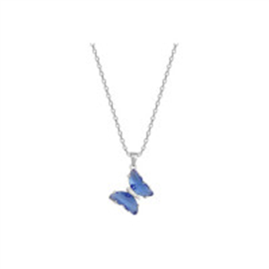 GIVA 925 Silver Midnight Blue Butterfly Pendant With Li..