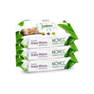 NOVEL Baby Wipes 80 Sheets pack of 3/with Lid (240 Wipe..