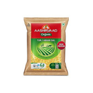 Aashirvaad Organic Arhar/Tur Dal, 1 Kg, 100% Organic Ar..