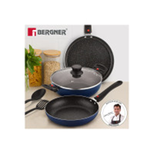 BERGNER Sherry Plus 5-Layer 6 Pcs Non-Stick Cookware Se..