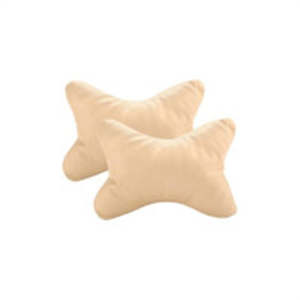 Retina 348 Car Neck Pillow (Set of 2, Beige)