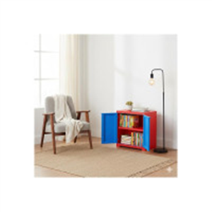 Cello Novelty Compact Bookshelf, Red & Blue | 2 Dustpro..