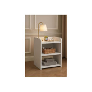 Modern End Table with 2 Open Shelves | Multipurpose Bed..