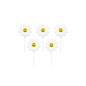 Smiley Flower Birthday Candles for Cake Decoration, Pac..