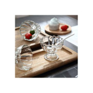Global Mart Glass Mixing Bowl Ice Cream Bowl Set, 120ml..